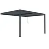 Image de Pergola adossée en aluminium "Windsor" - Gris anthracite - 3 x 4 m