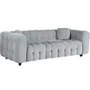 Image de Canapé droit en tissu chenille "Vendome" - 3 places - Gris