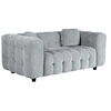 Image de Canapé droit en tissu chenille "Vendome" - 2 places - Gris