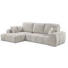 Image de Canape droit fixe habitat et jardin grace 3 places en tissu chenille beige