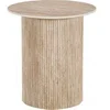 Image de table d'appoint, bout de canapé, table de chevet en céramique "Eclat" - 50 x 50 cm - Marron