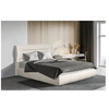 Image de Lit double avec coffre en velours "Chamonix" - 140 x 190 cm - Beige