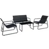 Image de Ensembles canapes. fauteuils et tables de jardin GENERIQUE 4 personnes metal 74 x 110 x 75 cm 4 pieces