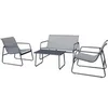Image de Ensembles canapes. fauteuils et tables de jardin GENERIQUE 4 pieces 4 personnes 74 x 110 x 75 cm metal