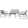 Image de Ensembles canapes. fauteuils et tables de jardin GENERIQUE bois 4 personnes 74 x 115 x 75 cm 2 pieces