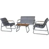 Image de Ensembles canapes. fauteuils et tables de jardin GENERIQUE 4 pieces metal 74 x 115 x 75 cm 4 personnes