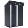 Image de Abri de jardin métal porte coulissante "Memphis" - 1,36 m² - Gris