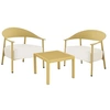 Image de Salon de jardin en plastique "Céora" - 2 places - Taupe