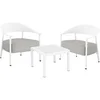 Image de Salon de jardin en plastique "Céora" - 2 places - Blanc