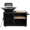 Image de Barbecue plancha brasero avec four à pizza "Maréchal" - Ø 81 cm - Noir