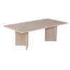 Image de Table basse en bois "Sabin" - 60 x 119 x 40 cm - Travertin