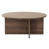Image de Table basse en bois "Soleil" - 90 x 90 x 40 cm - Noyer