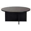 Image de Table basse en bois "Soleil" - 90 x 90 x 40 cm - Bois Noir