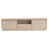 Image de Meuble TV en bois "Vanguard" - 160 x 29 x 42 cm - Travertin