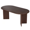 Image de Table à manger en bois "Sablin" - 180 x 89 x 75 cm - Noyer