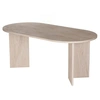 Image de Table à manger en bois "Sablin" - 180 x 89 x 75 cm - Travertin