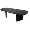 Image de Table basse en bois "Ovalis" - 130 x 65 x 40 cm - Bois Noir