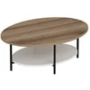Image de Table basse en bois "Elis" - 90 x 60 x 36 cm - ChêneBlanc
