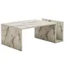 Image de Table basse en bois "Memo" - 86 x 50 x 32 cm - Marbre Freesia