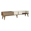 Image de Meuble TV en bois "Milan" - 180 x 35 x 40 cm - Crème de noix