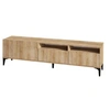 Image de Meuble TV en bois "Ross" - 180 x 35 x 52 cm - Chêne