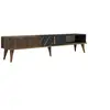 Image de Meuble TV en bois "Milan" - 180 x 35 x 40 cm - NoyerNoir