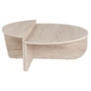 Image de Table basse en bois "Orion" - 90 x 60 x 30 cm - Travertin
