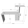 Image de Bureau en bois "CT2" - 152 x 40 x 120 cm - Pin atlantique Noir