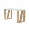 Image de Bureau en bois "Honey" - 140 x 60 x 75 cm - Chêne blanc