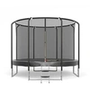 Image de Trampoline Semi-Pro 12FT / 366cm Noir avec Filet de sécurité, Tapis de saut, Coussin de protection, Echelle