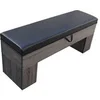 Image de Banc Bois avec rangement 113 x 32 cm avec coussin - Deluxe - Gris