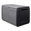 Image de Coffre de rangement 230L Coffre de Jardin Gris/Noir 96 x 53 x H57cm Poignées de transport polypropylène