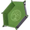 Image de Piste De Des - Yggdrasil Arbre Vert - 19 X 19 Cm - Cuir Et Velours