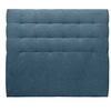 Image de Tete de lit Capitonnée Tissu Bleu L 140 cm - Ep 10 cm rembourré