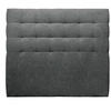 Image de Tete de lit Capitonnée Tissu Gris anthracite L 200 cm - Ep 10 cm rembourré
