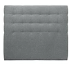 Image de Tete de lit Capitonnée Tissu Gris anthracite L 160 cm - Ep 10 cm rembourré