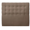 Image de Tete de lit Capitonnée Velours Taupe L 140 cm - Ep 10 cm rembourré