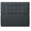 Image de Tete de lit Capitonnée Velours Gris anthracite L 160 cm - Ep 10 cm rembourré