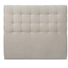 Image de Tete de lit Capitonnée Velours Gris clair L 180 cm - Ep 10 cm rembourré