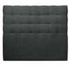 Image de Tete de lit Capitonnée Bouclette Noir L 180 cm - Ep 10 cm rembourré