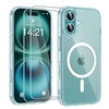 Image de HQSELECTION Coque Magnétique Compatible Avec MagSafe pour iPhone 16 Plus 6,7 Pouces + 2 Vitre Verres Trempés Transparent