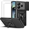 Image de Coque pour Xiaomi Redmi Note 14 5G avec 2 Verre Trempé ,Support 360° Rotatif, Protection Caméra Coulissante,Renforcée Antichoc - HQSELECTION