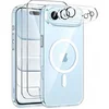 Image de HQSELECTION Coque Magnétique pour Iphone 17 AIR+ 2 Vitre Verres Trempés + 2 Caméra Protecteur ,Compatible Avec MagSafe ,Transparent