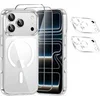 Image de HQSELECTION Coque Magnétique pour Iphone 17 PRO 6,3 Pouces + 2 Vitre Verres Trempés + 2 Caméra Protecteur ,Compatible Avec MagSafe ,Transparent