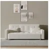 Image de Canapé scandinave convertible 3 places en tissu bouclette blanc COPENHAGUE
