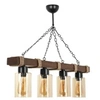 Image de Suspension filaire 4 lampes bois et métal SAPHIA