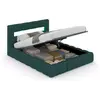 Image de Lit nuage coffre LED 140x190cm velours vert OMAHA