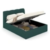 Image de Lit nuage coffre 140x190cm velours vert BALTIMORE