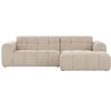 Image de Canapé d'angle 3 places nuage en velours beige SALFORD