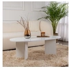 Image de Table basse ovale blanche 119x60cm AZOS